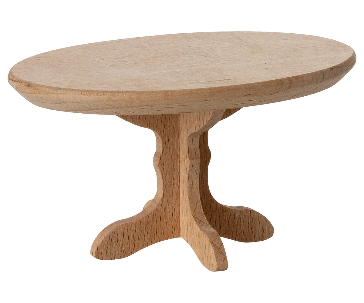 Maileg NEW Oval coffee table, Mouse - Nature
