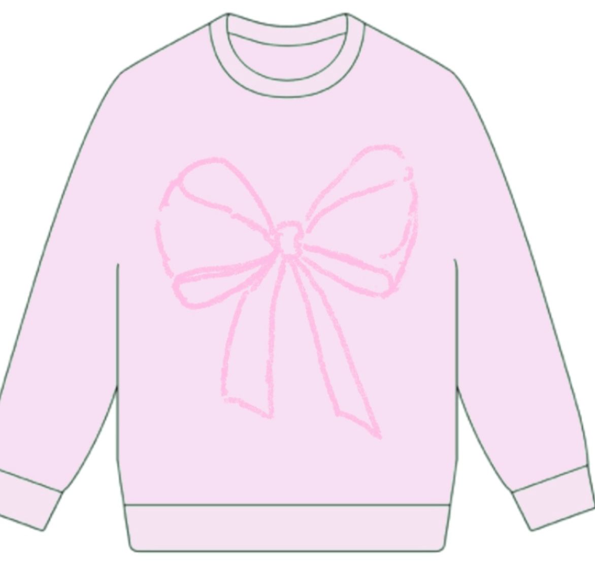 Mustard & Ketchup Kids Light Pink Bow Sweatshirt - Persnickety Shop