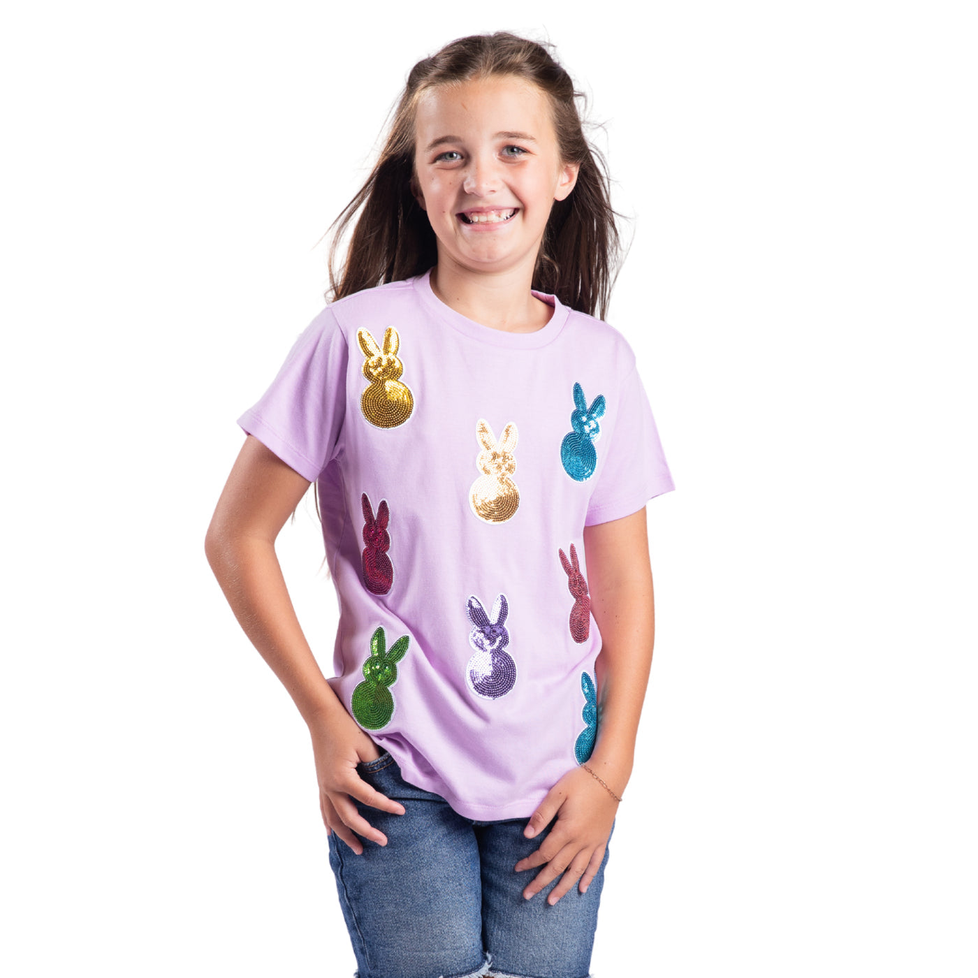 Jane Marie Kids Peep This Light Purple Crew Neck Shirt - Persnickety Shop