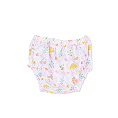 Spring Blooms Bow Trellis - Ruffly Strap Top And Bloomer - Persnickety Shop