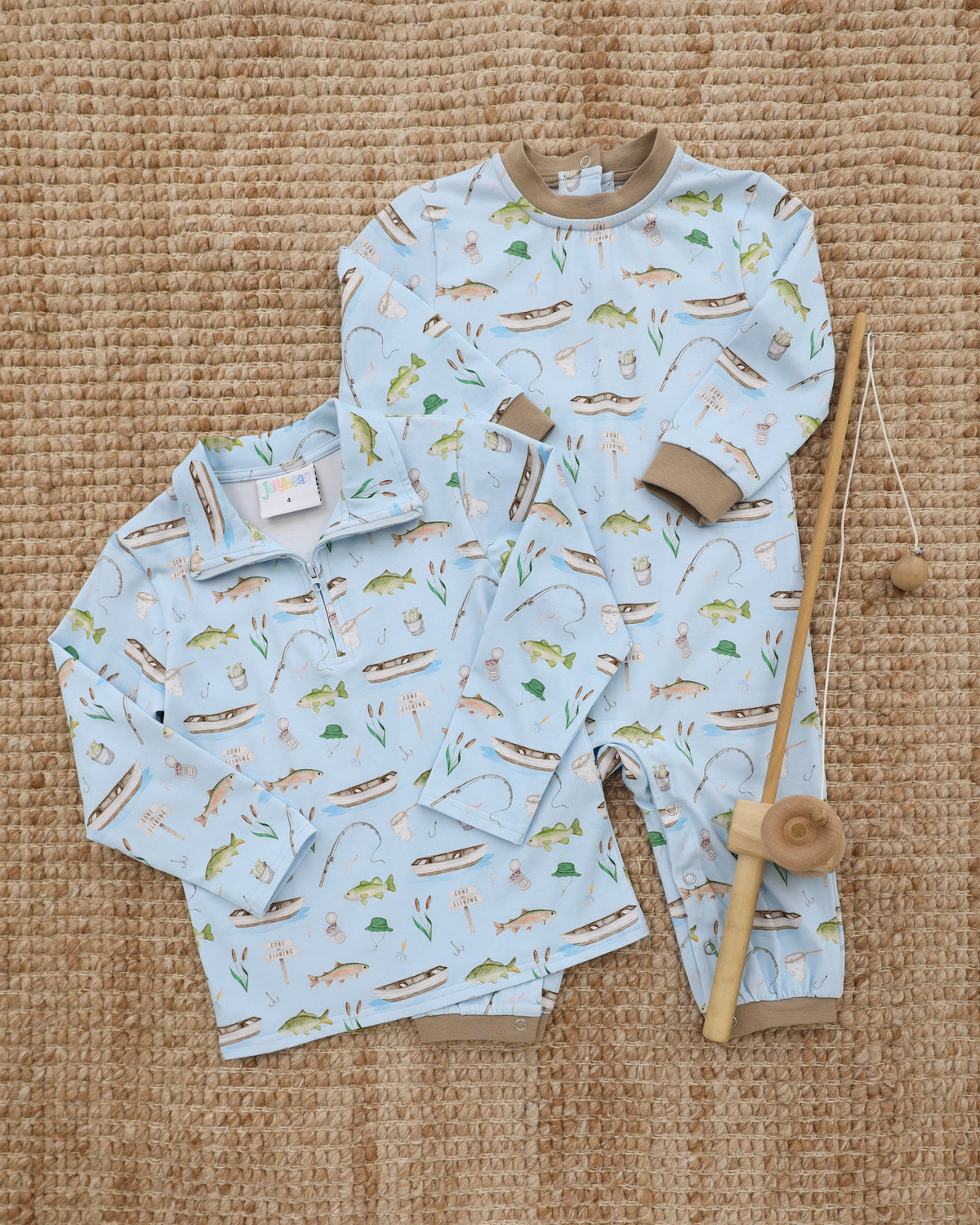 Jellybean by smock candy Hook and Tackle Thomas Romper