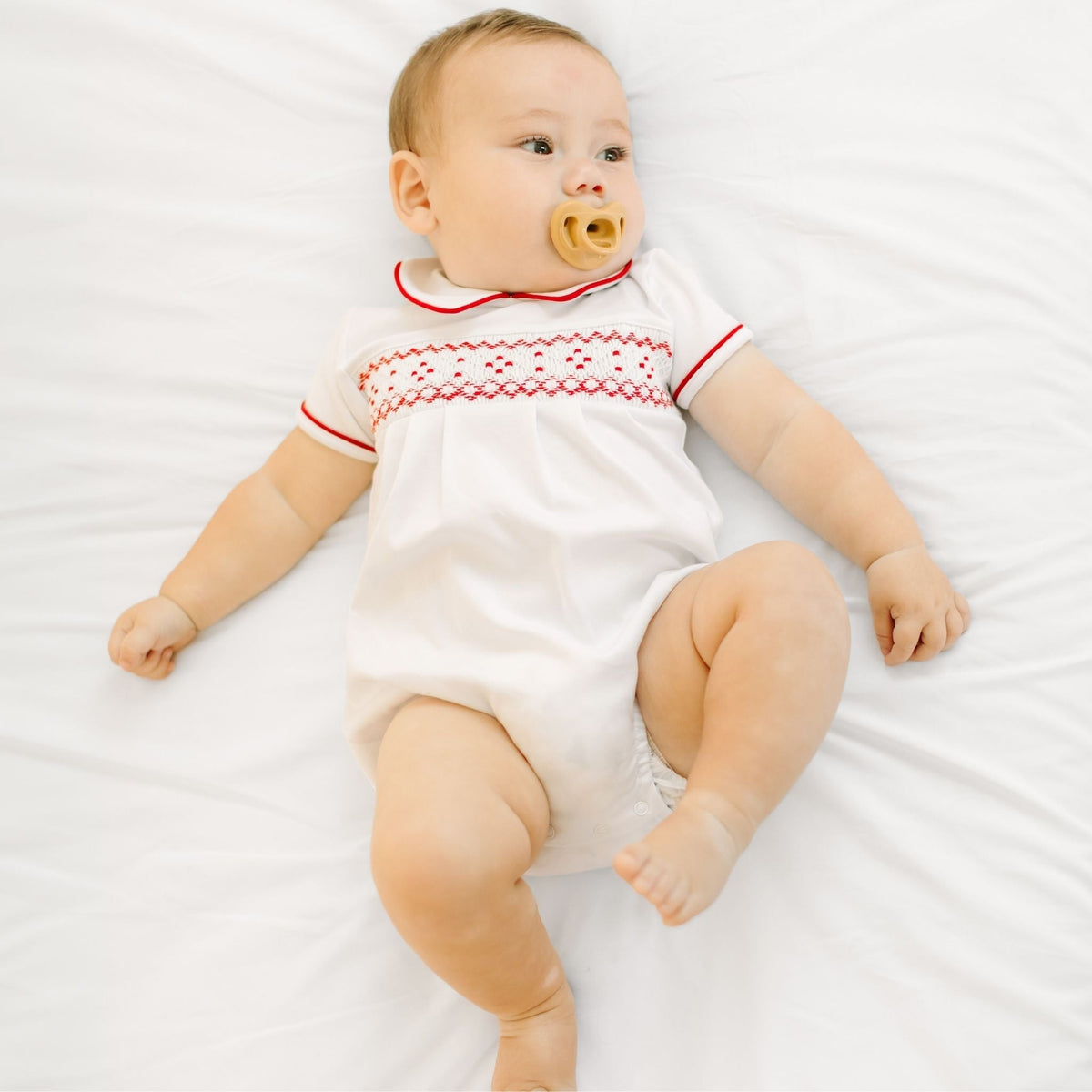 Magnolia Baby Henry Smocked Short Sleeve Bubble