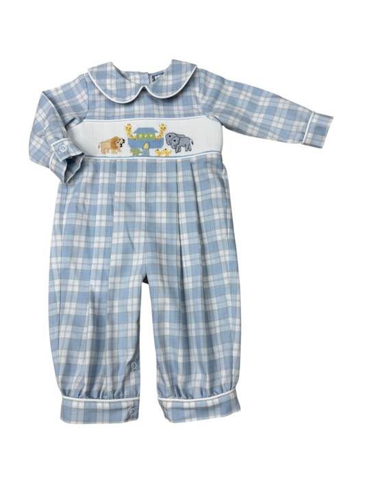 Three Sisters Noah's Ark Smocked Bubble Longall
