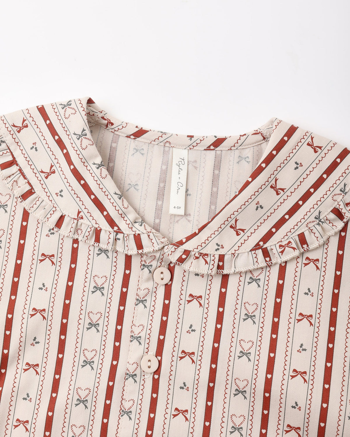 RYLEE + CRU RUFFLE PAJAMAS CANDY CANE LANE
