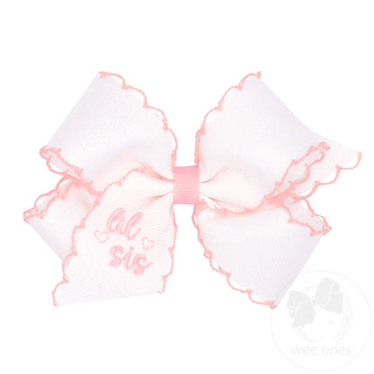 Embroidered Grosgrain Hair Bow - Persnickety Shop