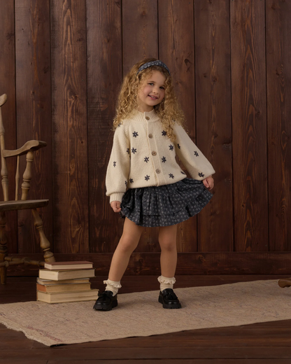Rylee + Cru TULIP CARDIGAN MIDNIGHT DAISY