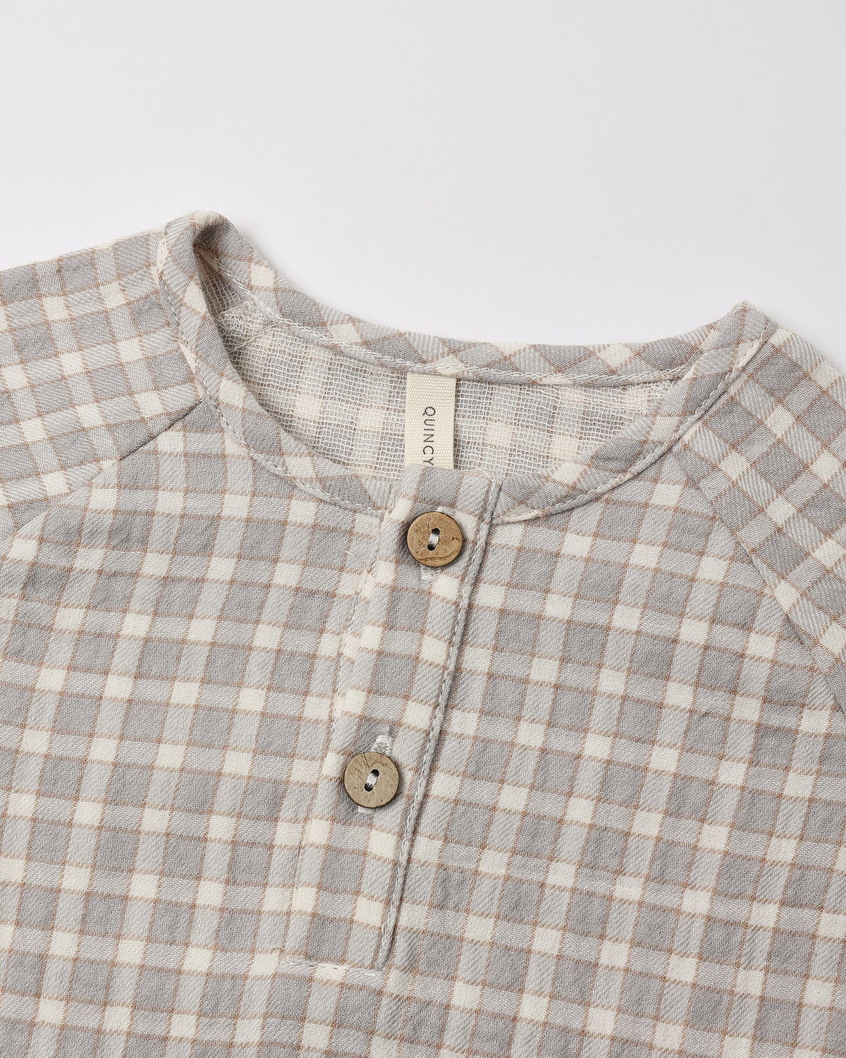 QUINCY MAE ZION SHIRT BLUE GINGHAM