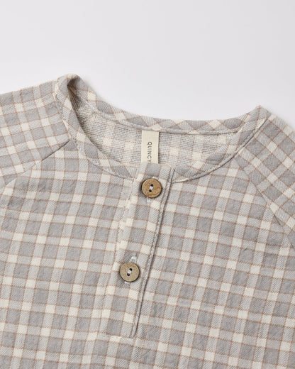QUINCY MAE ZION SHIRT BLUE GINGHAM