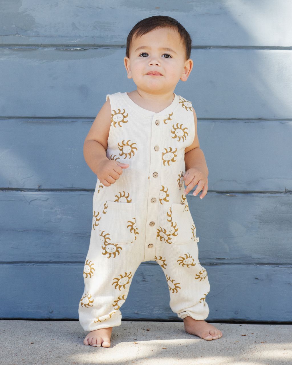 SUMMER WAFFLE JUMPSUIT SUNNY - Persnickety Shop