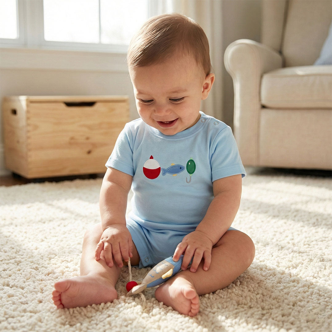 Ishtex Fishing Boys Romper - Persnickety Shop