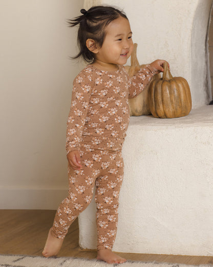 Quincy Mae BAMBOO PAJAMA SET FALL FLORAL