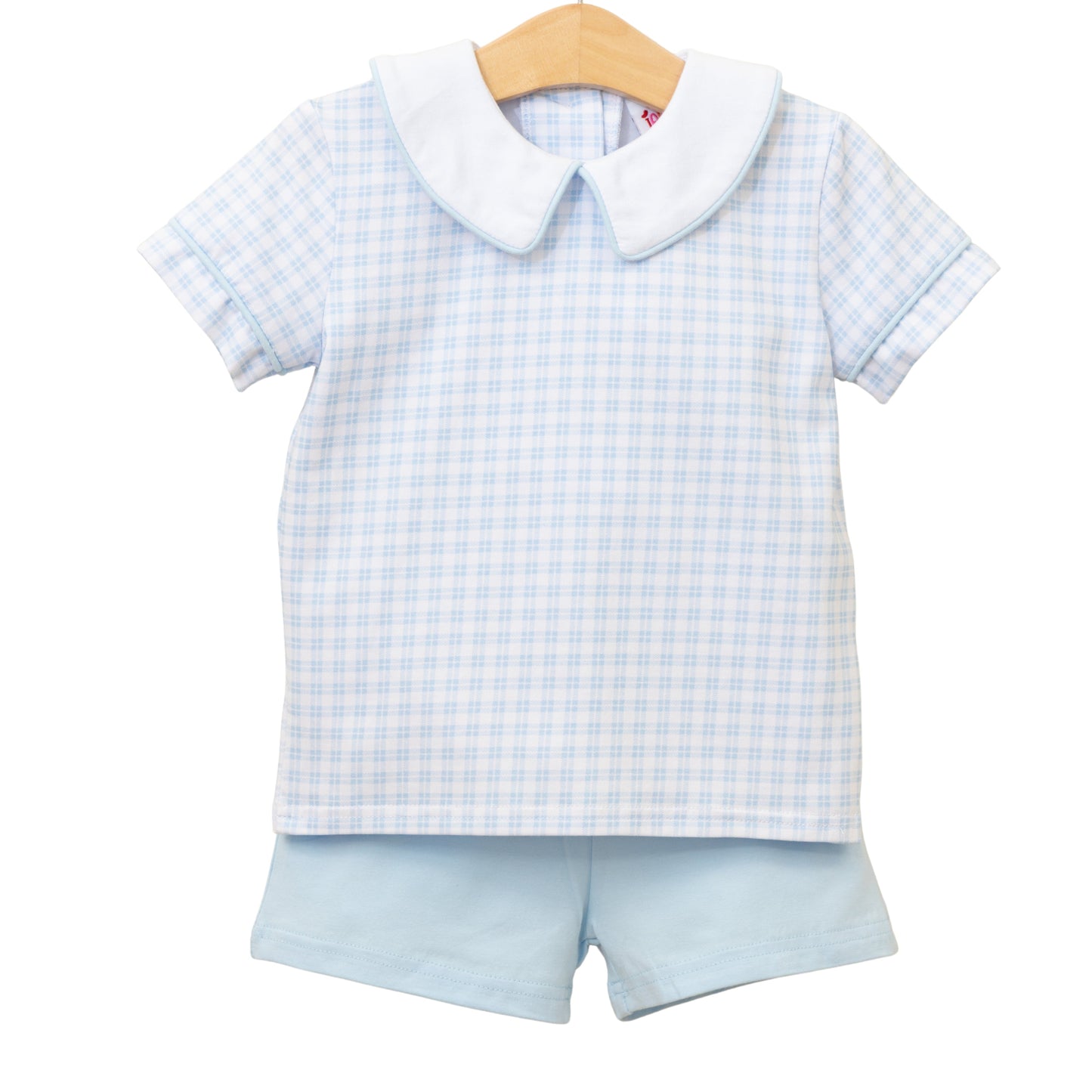 Jellybean Boy's Powder Blue Plaid Short Set - Persnickety Shop