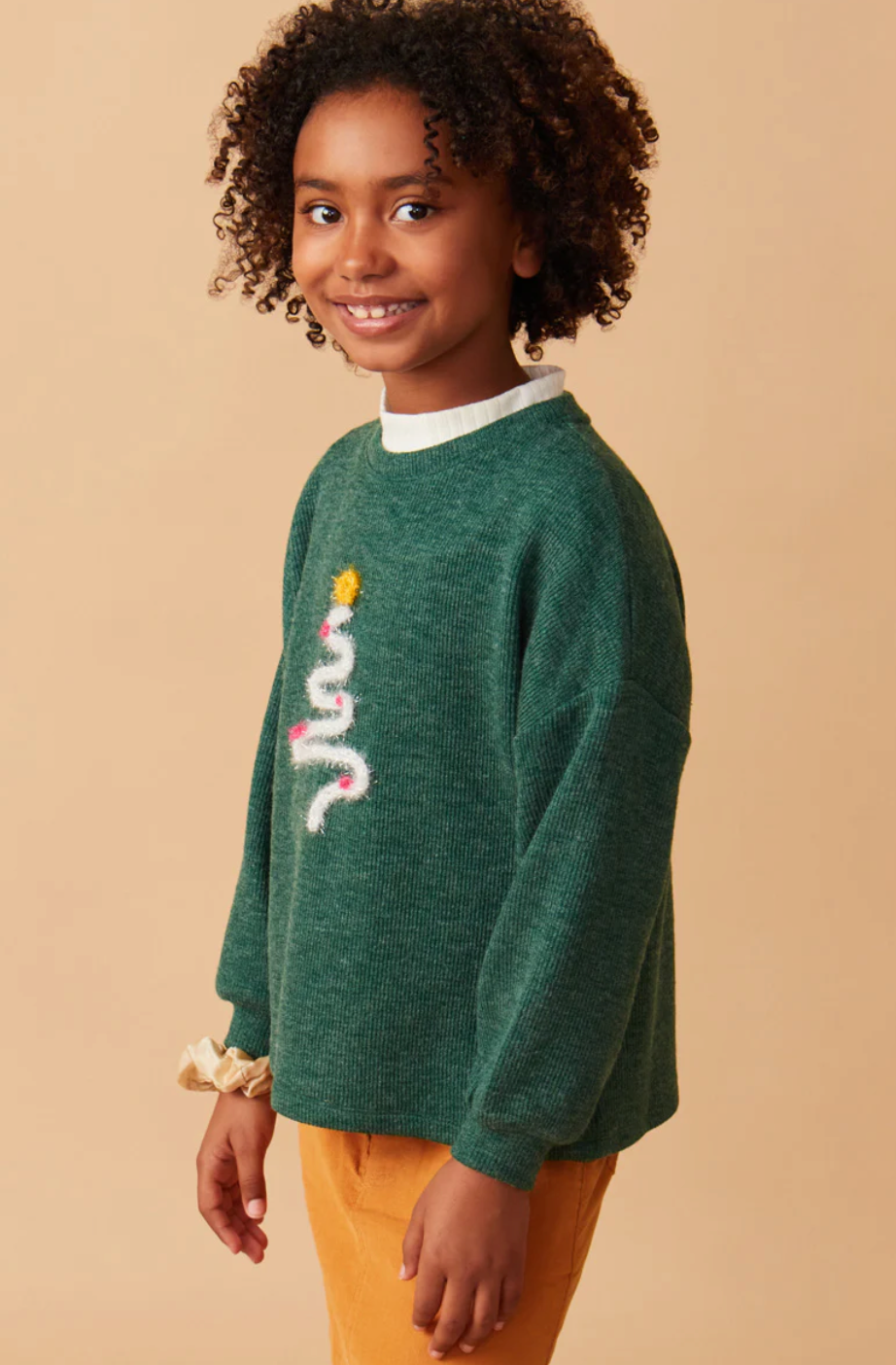 Hayden Handknit Pop-Up Christmas Tree Sweater – Tween Girls - Persnickety Shop
