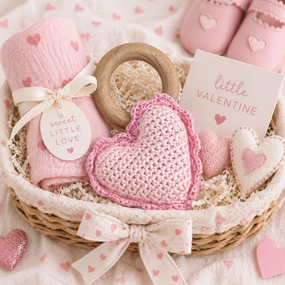 Heart Bamboo Crochet Wooden Rattle
