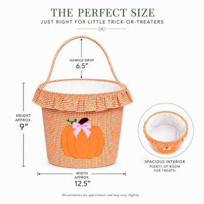 Ruffled Trick-Or-Treat Pumpkin Tote