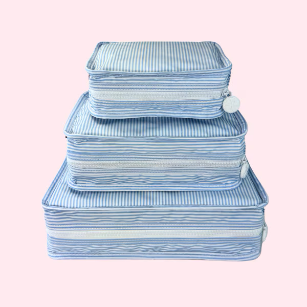 Oh! Mint Preppy Stripes Duffells, Bibs, and Totes - Persnickety Shop