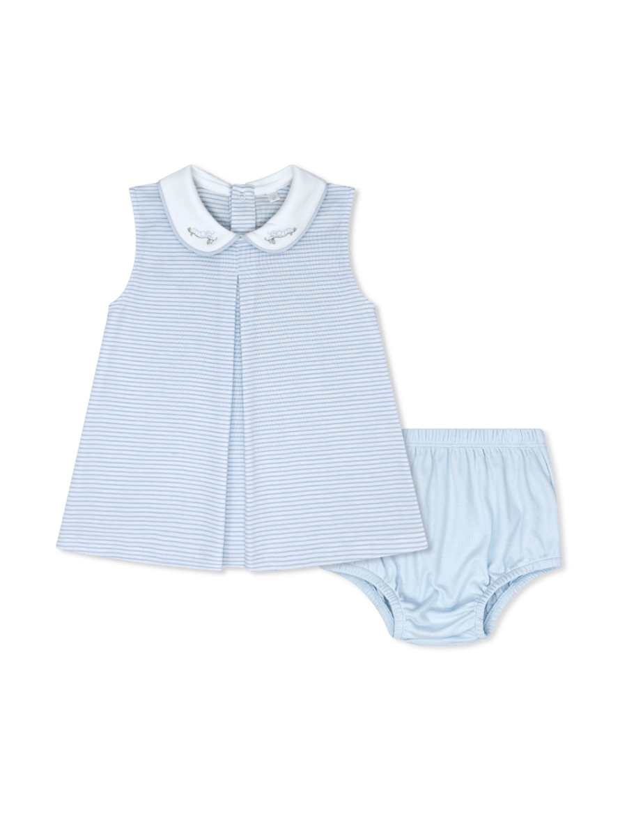 Lullaby Set - Collier Diaper Set Palmer Blue Pima, Caterpillar - Persnickety Shop