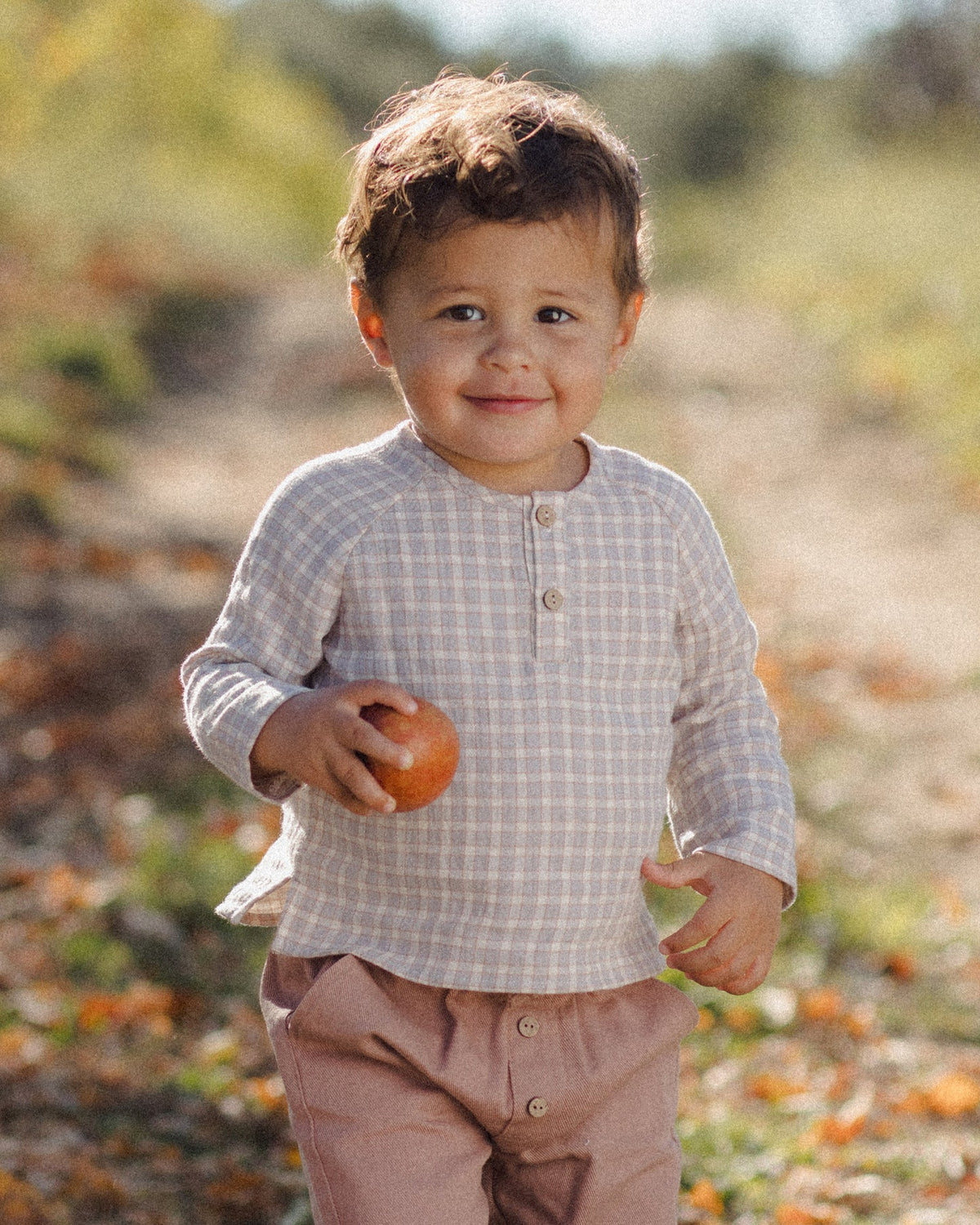 QUINCY MAE ZION SHIRT BLUE GINGHAM