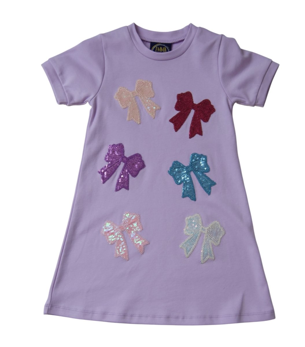 Sparkly Bows Applique Dress - Persnickety Shop
