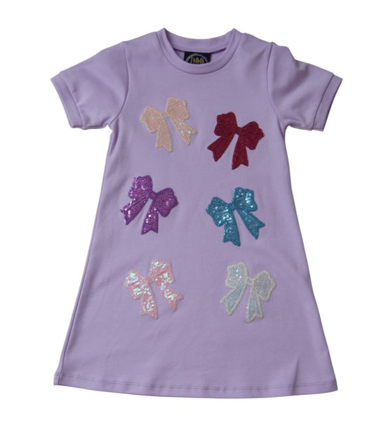 Sparkly Bows Applique Dress - Persnickety Shop