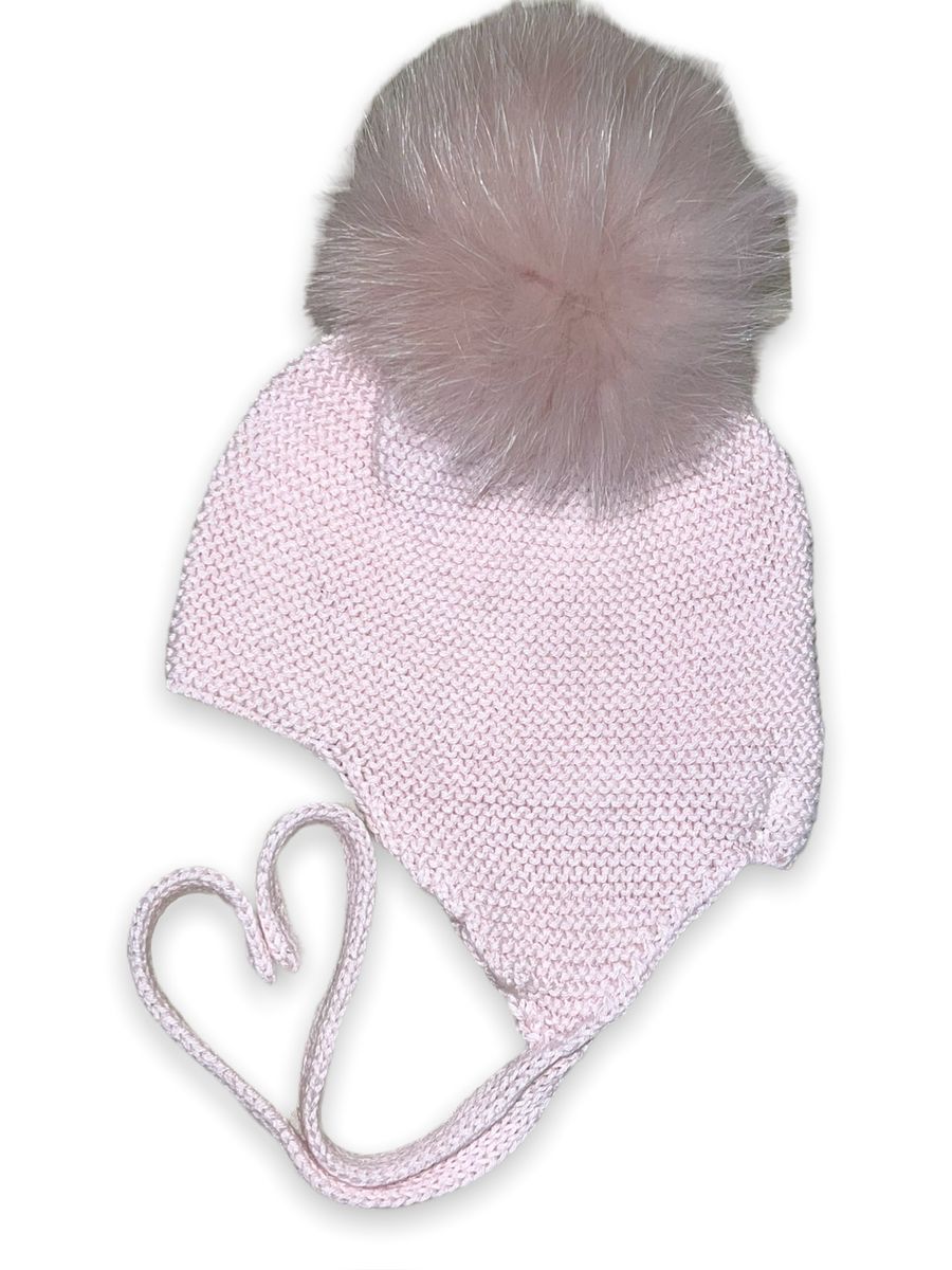 Mi Lucero Pink Fur Pom Tie Hat - Persnickety Shop