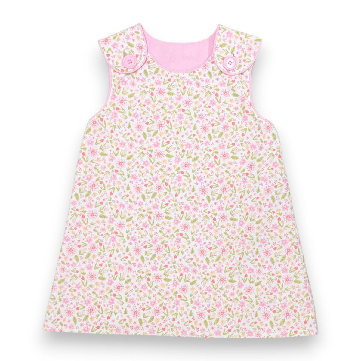 Zuccini PEACH & PINK GARDEN REVERSIBLE BLYTHE JUMPER, PEACH AND PINK GARDEN PRINT