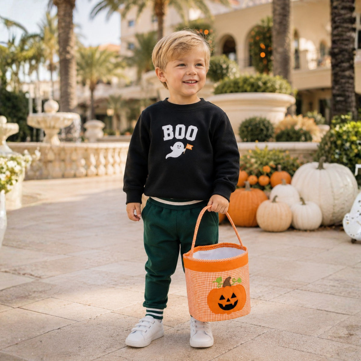 Jack-O-Lantern Trick-Or-Treat Pumpkin Tote