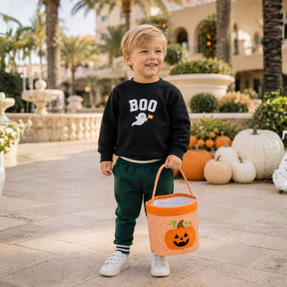 Jack-O-Lantern Trick-Or-Treat Pumpkin Tote