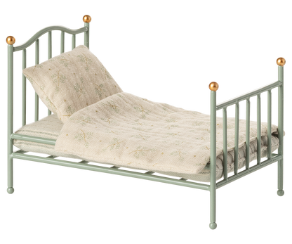 Maileg Vintage single bed, Mouse - Mint - Persnickety Shop