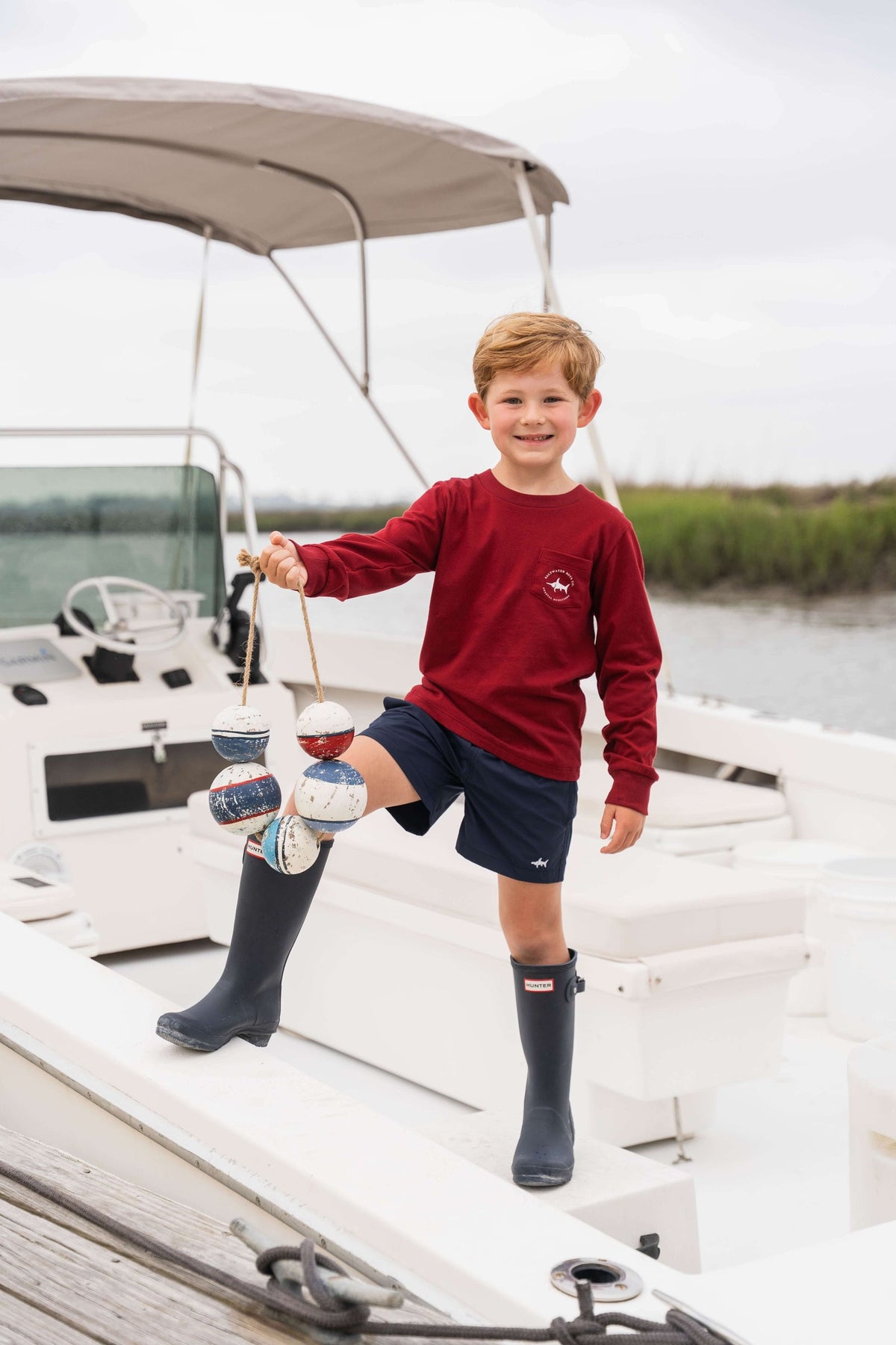 SALTWATER BOYS CO. INLET BOYS PERFORMANCE SHORT KHAKI