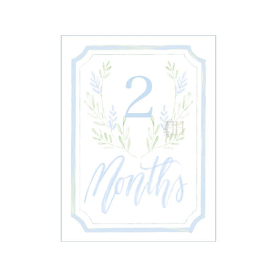Hamner Hill Blue Floral Crest Milestone Cards - Persnickety Shop