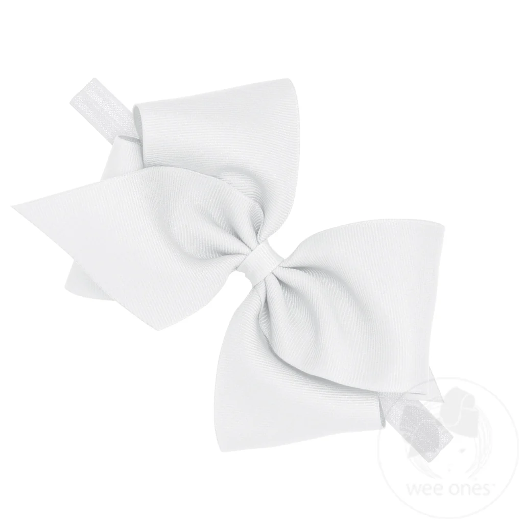 Mini King Classic Grosgrain Girls Hair Bow on Baby Band - Persnickety Shop
