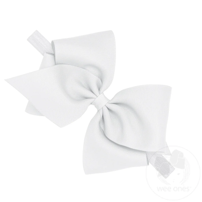 Mini King Classic Grosgrain Girls Hair Bow on Baby Band - Persnickety Shop