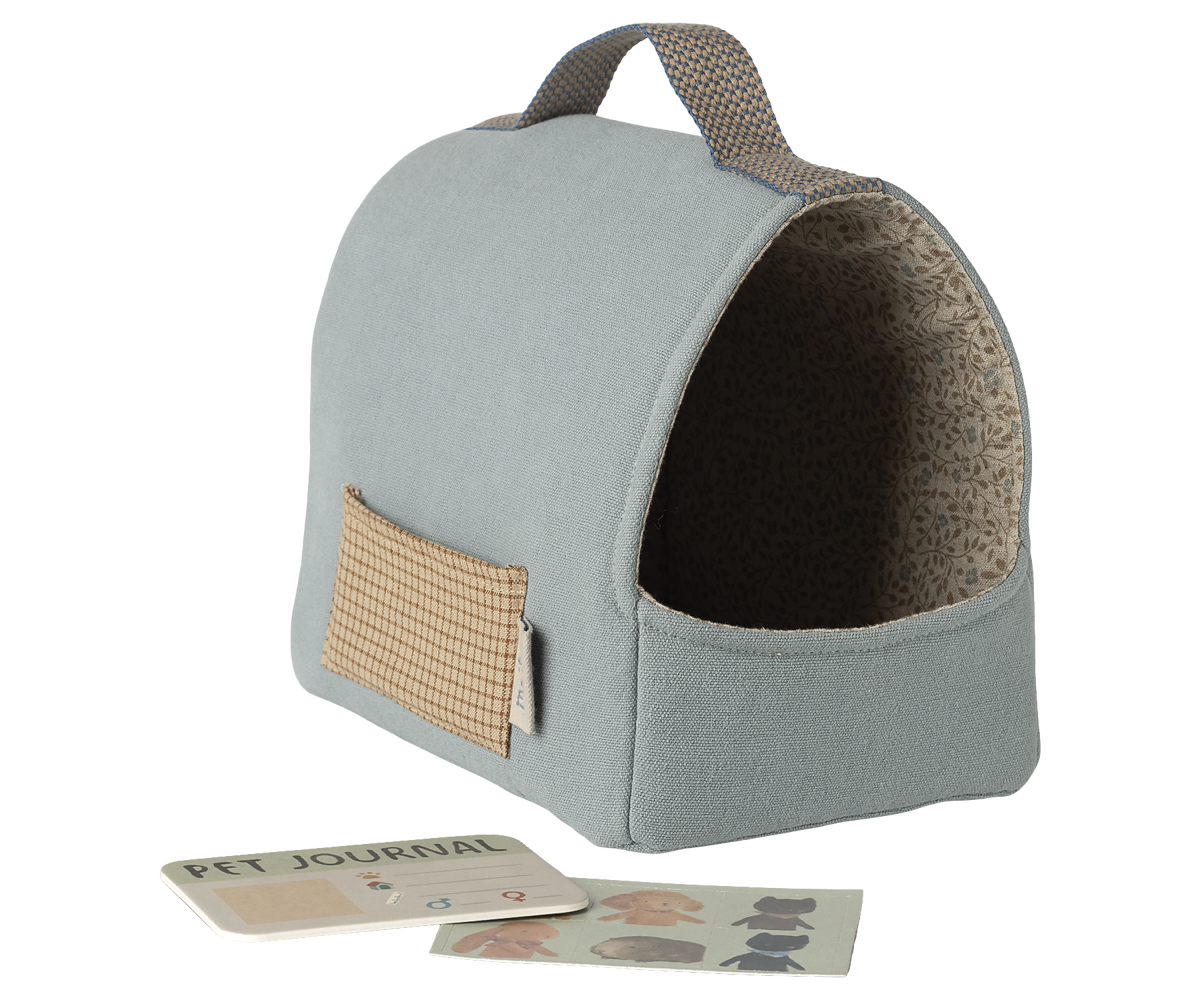 Maileg Pet Carrier - Dusty blue - Persnickety Shop