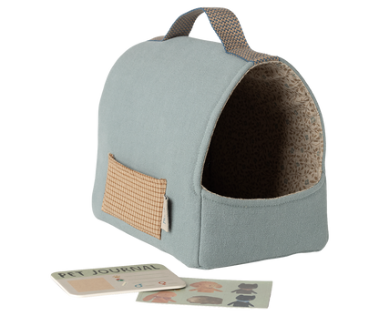 Maileg Pet Carrier - Dusty blue - Persnickety Shop