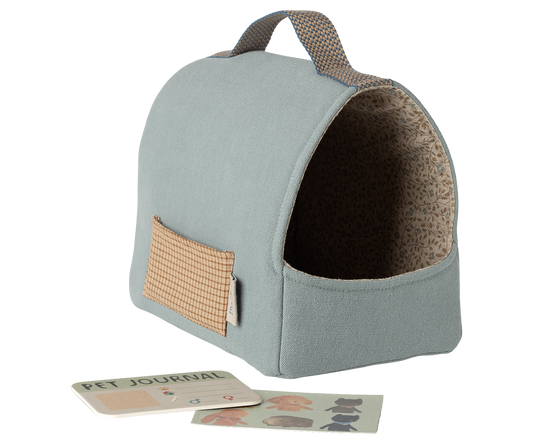 Maileg Pet Carrier - Dusty blue - Persnickety Shop
