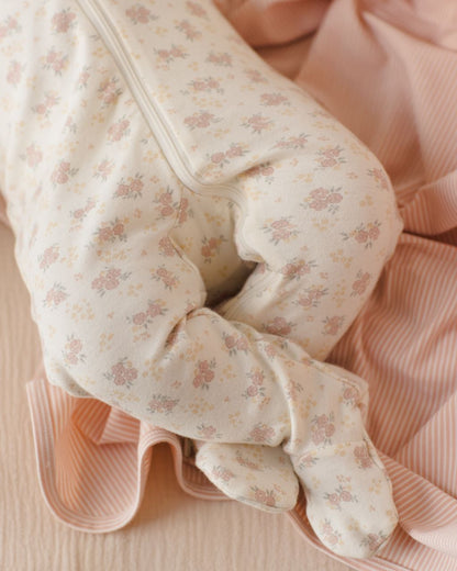 Zip Long Sleeve Sleeper Footie || Flower Field - Persnickety Shop