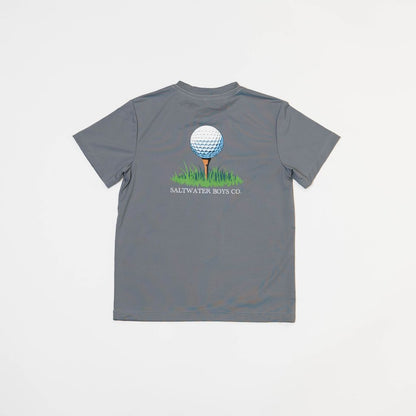 SALTWATER BOYS COMPANY PERFORMANCE POCKET TEE- GOLF