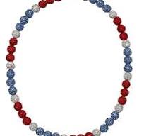 Kids Baseball Bling Disco Ball Beaded Necklace - Persnickety Shop