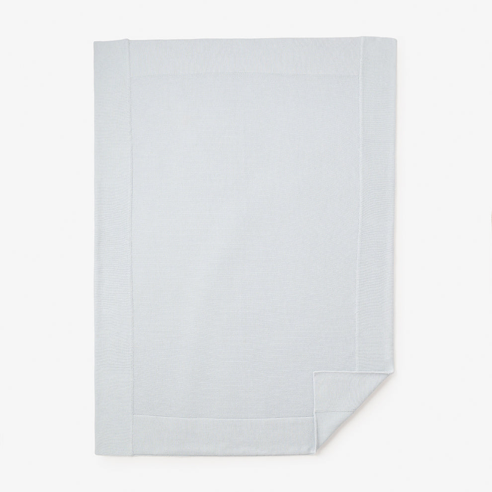 ELEGANT BABY PALE BLUE SOFIA + FINN KNIT BABY BLANKET