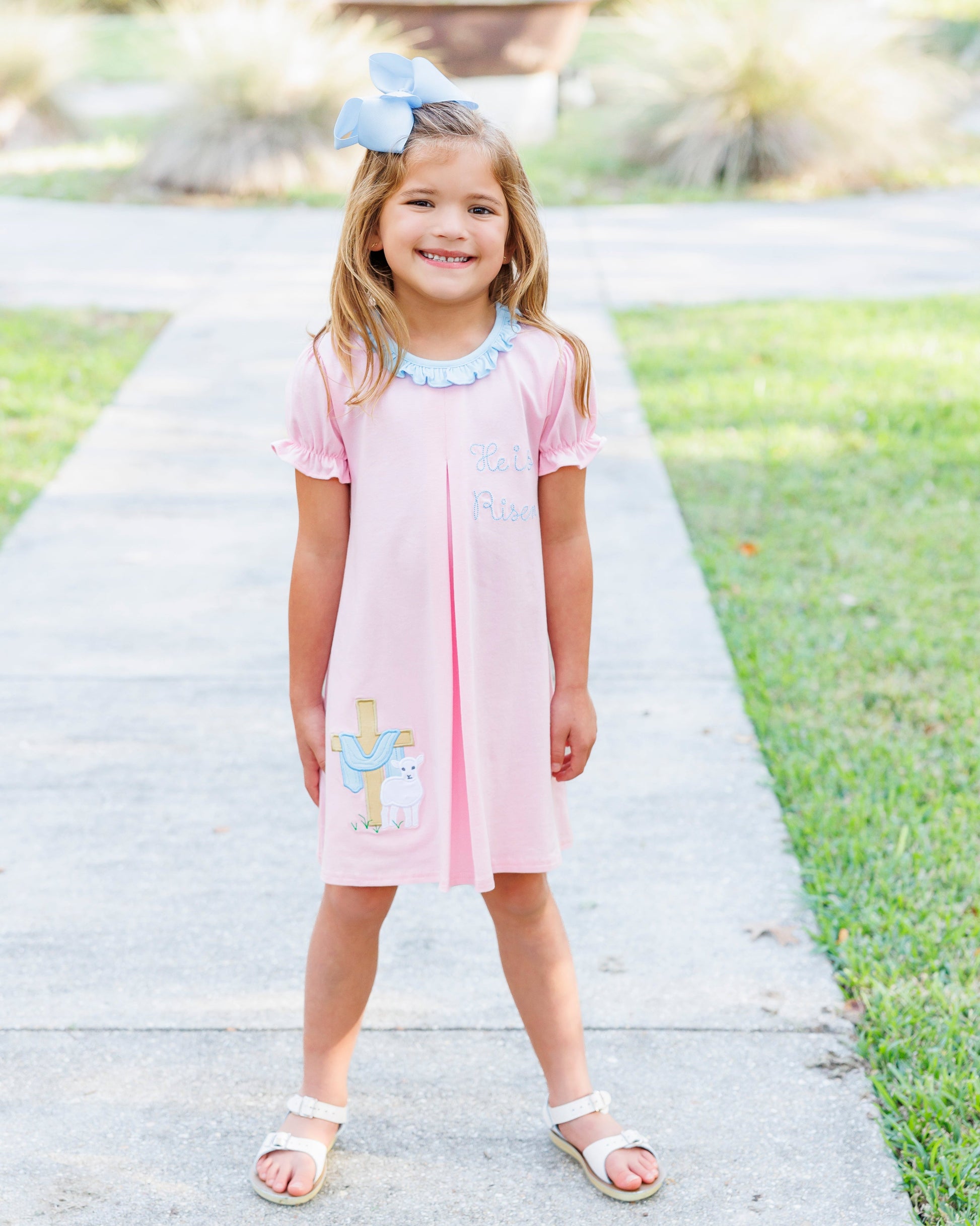 He Is Risen Pleat Dress Dress Jellybean by Smock Candy - Persnickety Shop