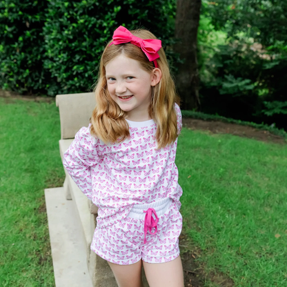 Lila and Hayes Stella Girls' Sweatshirt Short Set - Cartie Butterflies - Persnickety Shop