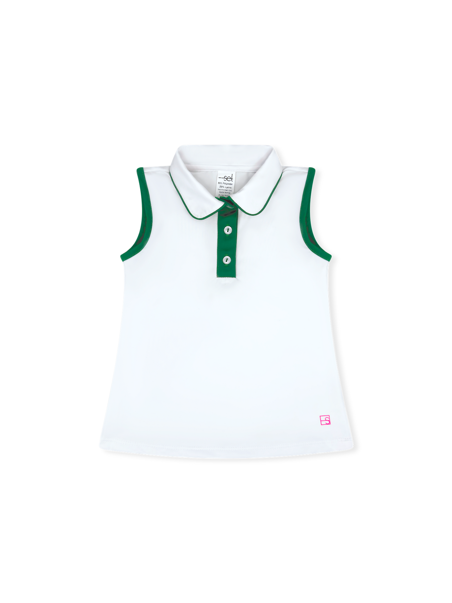Set Athletics Gabby Tank - Pure Coconut, Augusta Green - Persnickety Shop