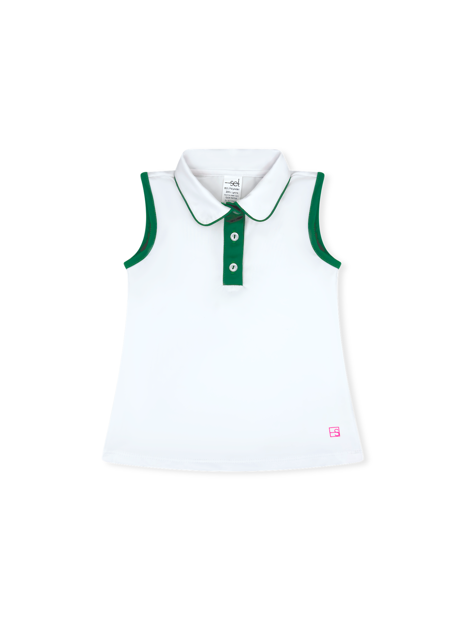 Set Athletics Gabby Tank - Pure Coconut, Augusta Green - Persnickety Shop