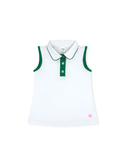 Set Athletics Gabby Tank - Pure Coconut, Augusta Green - Persnickety Shop