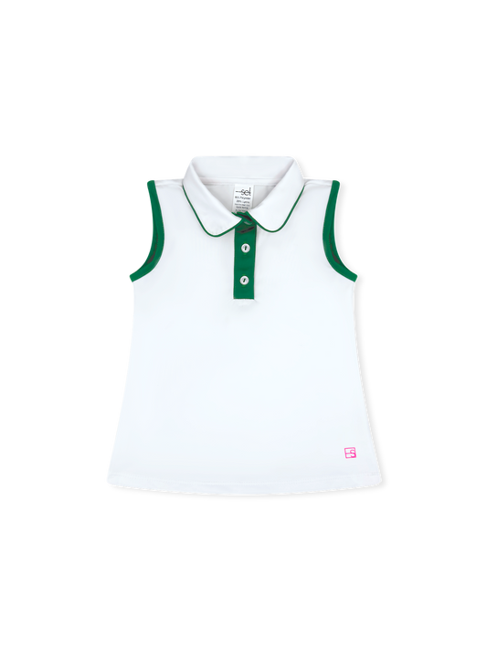 Set Athletics Gabby Tank - Pure Coconut, Augusta Green - Persnickety Shop