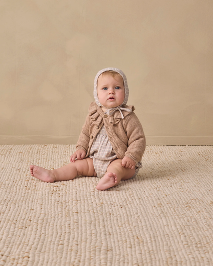 Quincy Mae  EDEN ROMPER BLUE GINGHAM