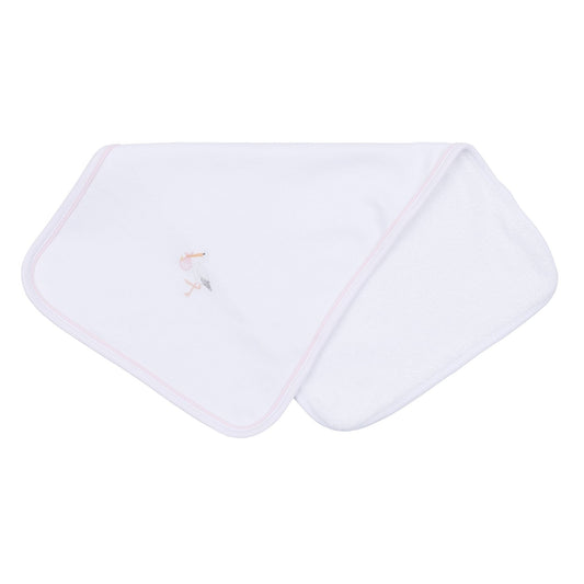 Magnolia Baby Vintage Stork Burp Cloth - Pink - Persnickety Shop