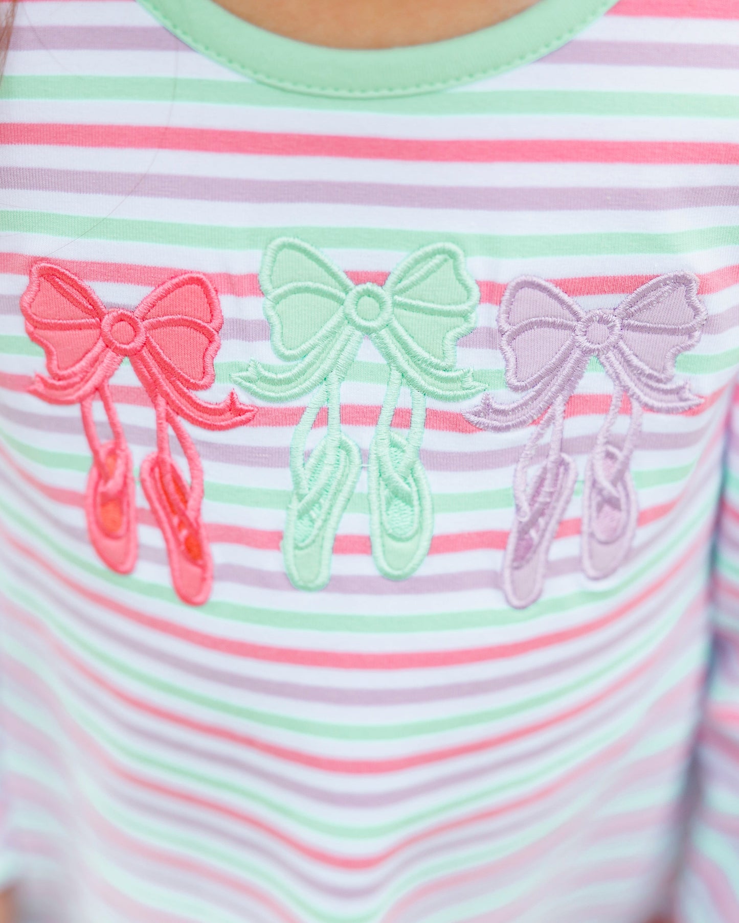 PRE-ORDER | Bows & Ballet Ruffle Pant Set Jellybean by Smock Candy - Persnickety Shop