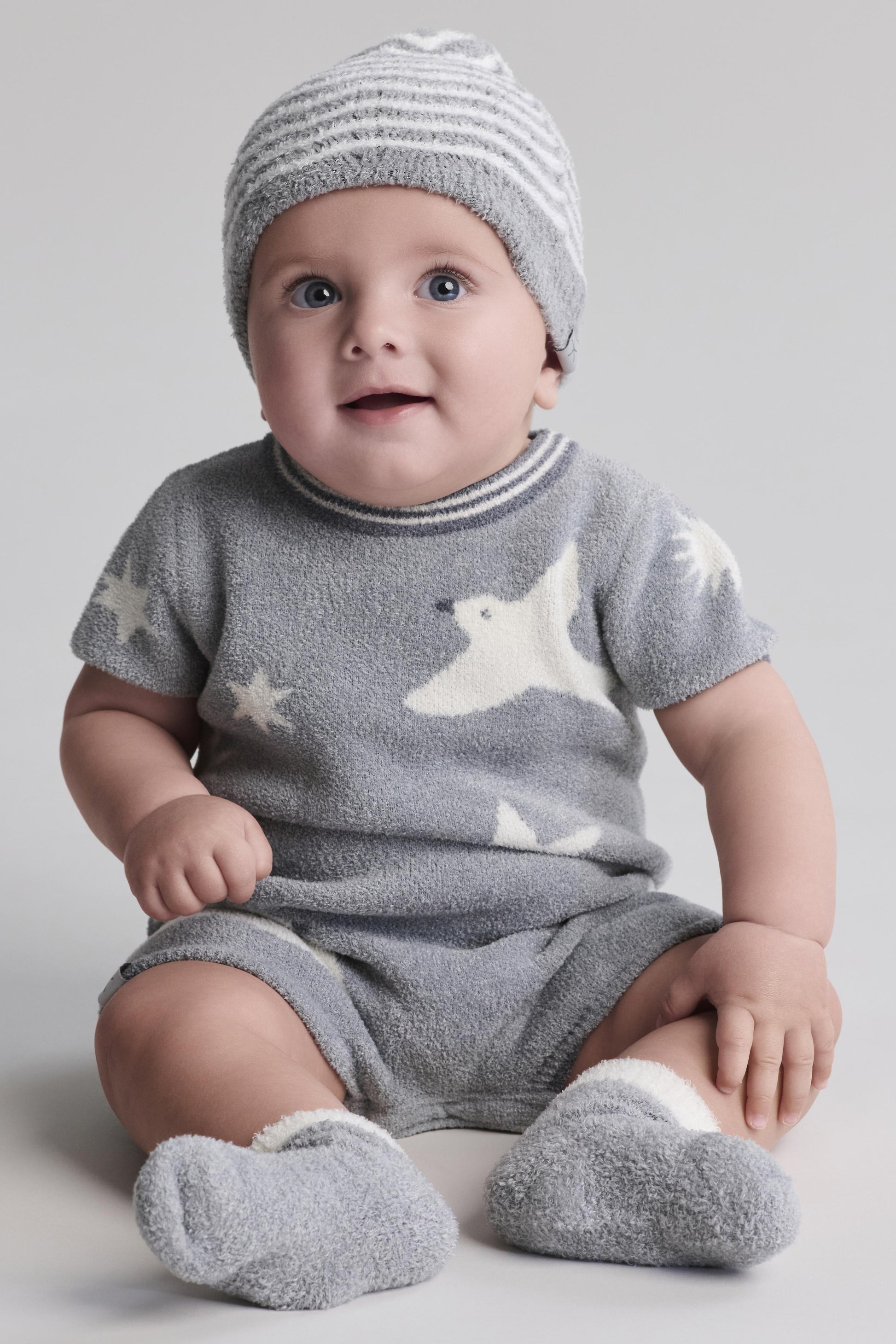Barefoot Dreams CozyChic Lite® Baby Wavy Stripe Beanie - Persnickety Shop